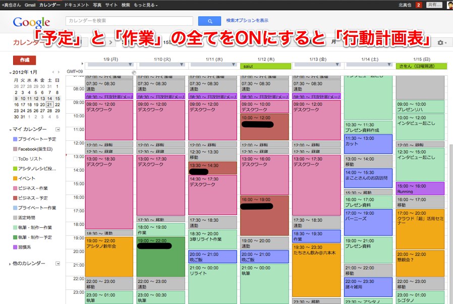 Googleカレンダーの 行動計画表 を元に 時間のポートフォリオ を組み直すーアシタノ ハックス第６回