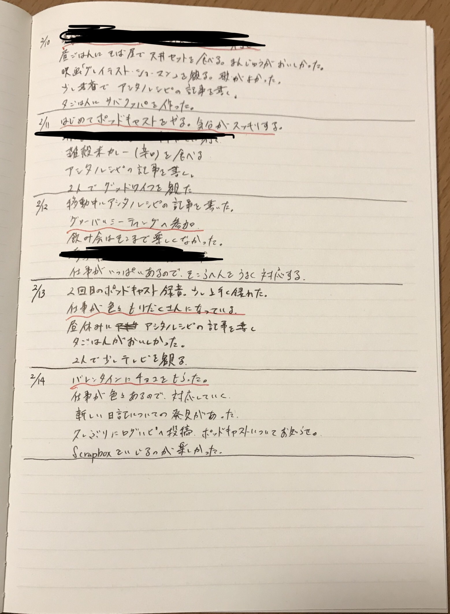 天才 に向かって走り出すための日記 5行日記